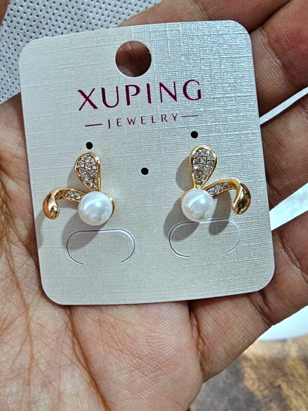 arete conejo perla xuping jewerly rose