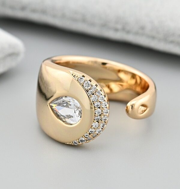 anillos regulable T6,T8 circon gota, xuping jewerly rose