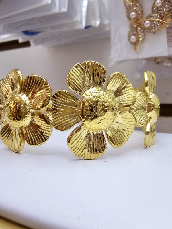 pulsera flores regulable dorado 14k jewerly xuping