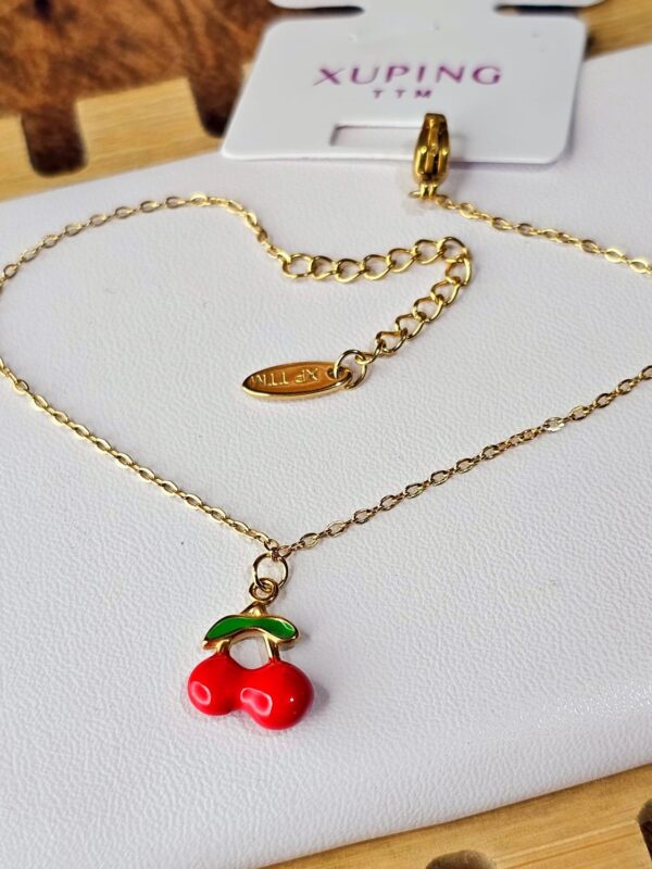 Pulsera cereza xuping TTM acero inoxidable dorado