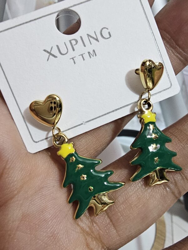arete xuping árbol navidad