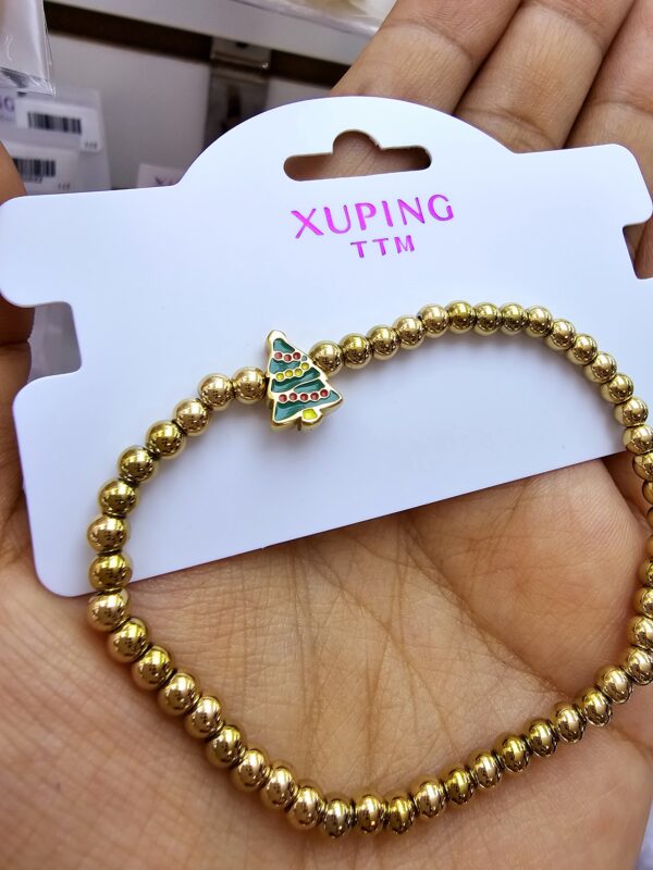 pulsera billas xuping dorado navidad
