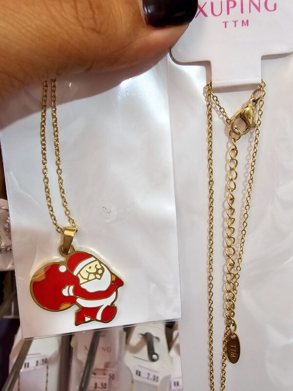 collar papá noel 🎅 xuping dorado navidad