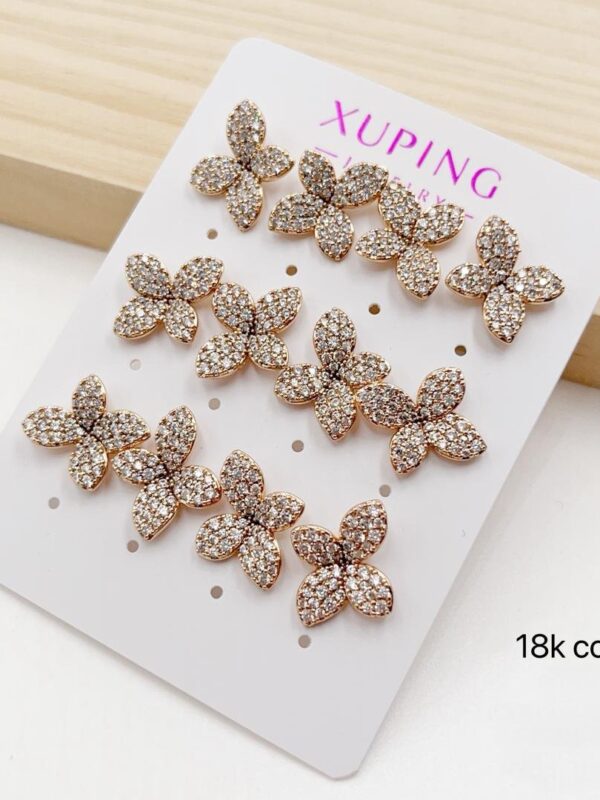 arete flores xuping jewerly rose