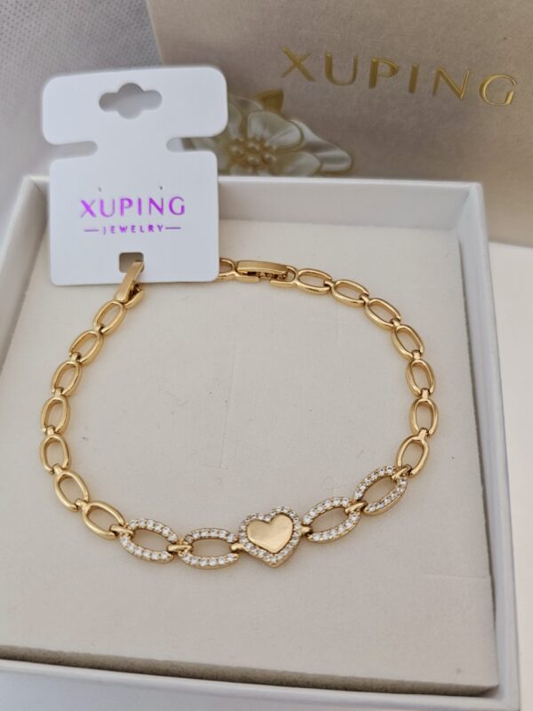 pulsera corazon xuping jewerly rose
