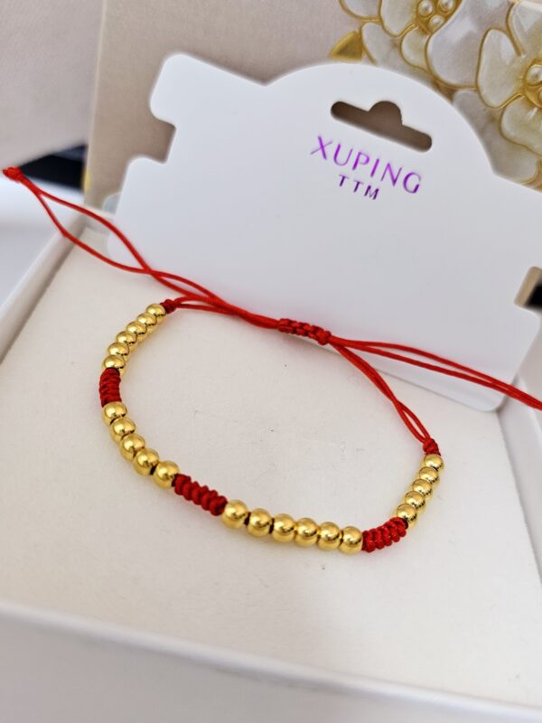 pulsera hilo rojo billas xuping TTM dorado