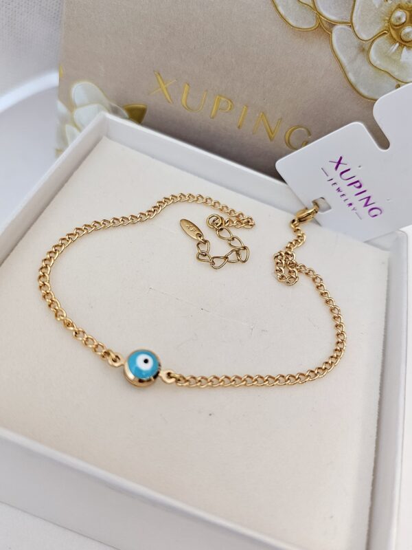 tobillera ojo turco 24+3cm xuping jewerly rose