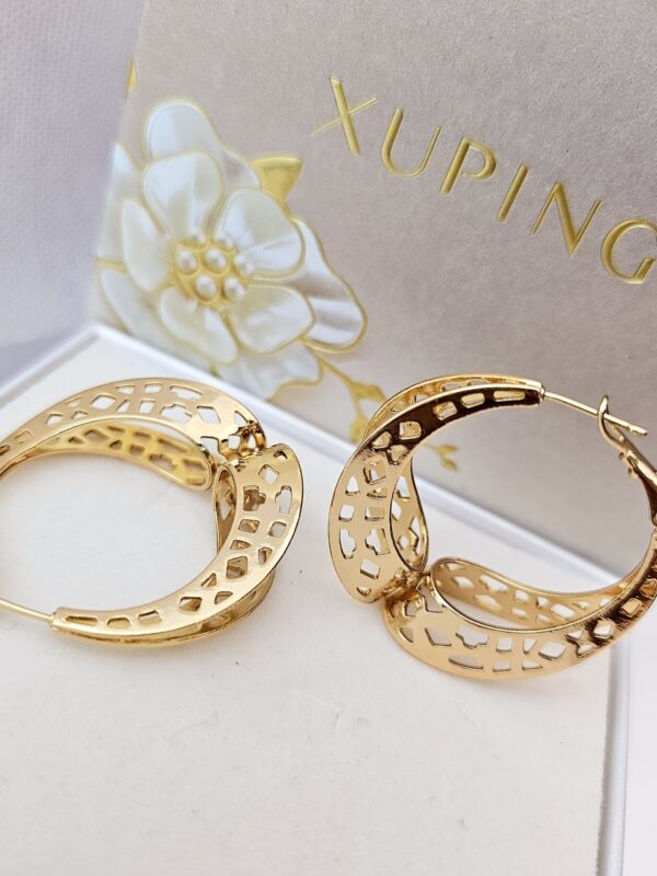 arete chunky 4cm xuping jewerly rose