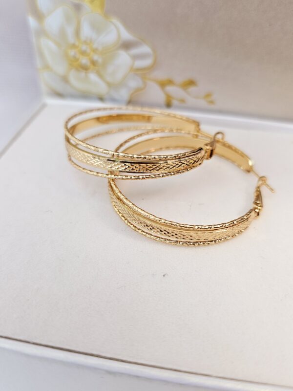 arete 4cm y 3.5cm xuping jewerly rose