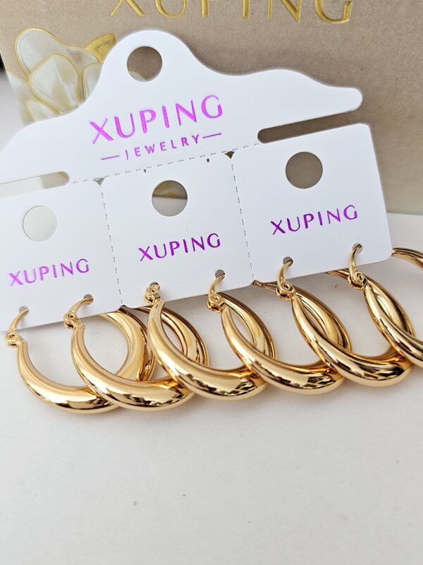 arete tipo canoa xuping jewerly rose