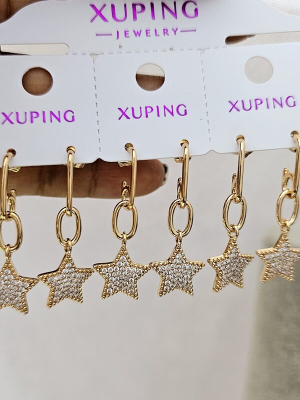 arete largo estrella xuping jewerly rose