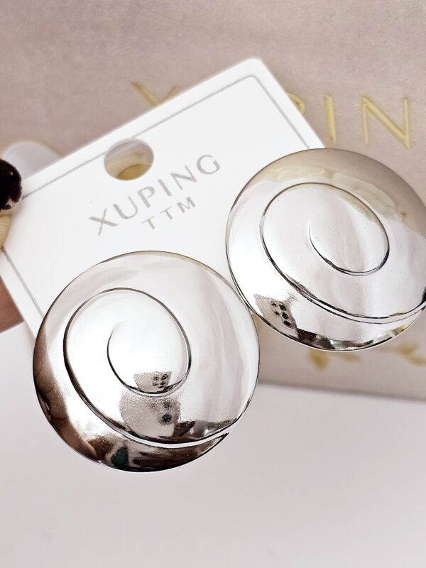 arete 2.5cm espiral xuping TTM plateado