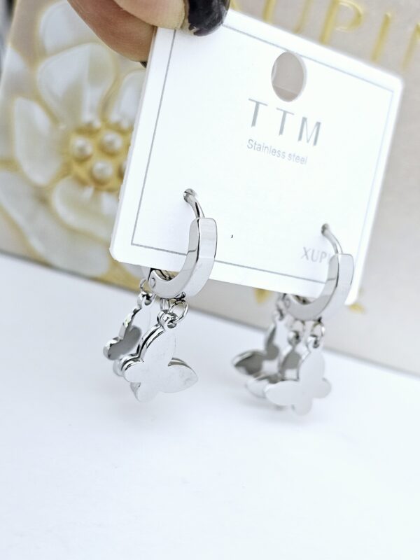 arete 🦋 mariposa xuping TTM plateado