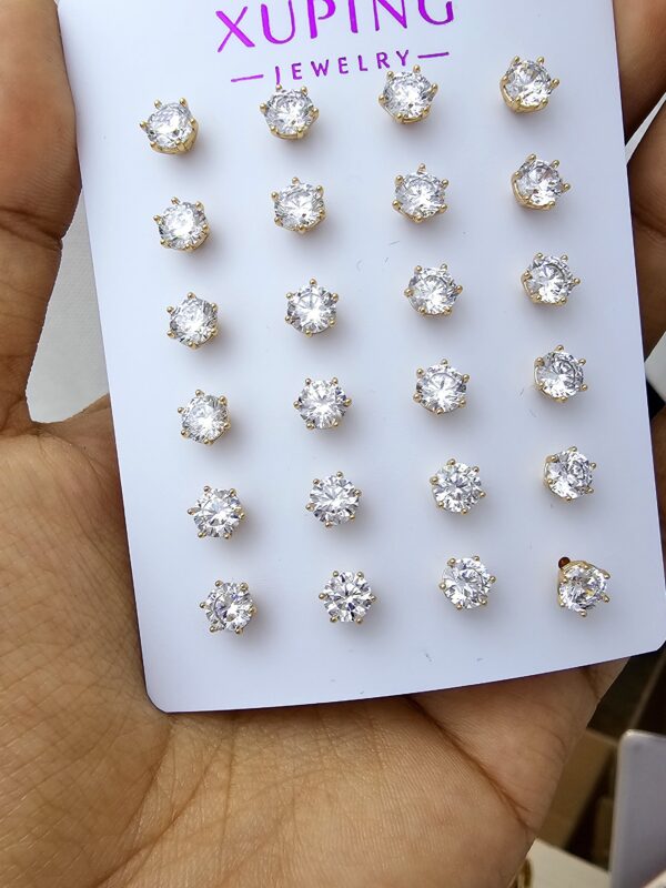 arete 5mm,7mm punto de luz xuping jewerly rose