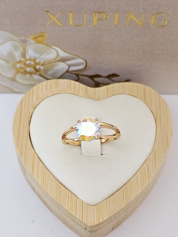 anillo talla 6,7 tornasol tipo compromiso xuping jewerly rose