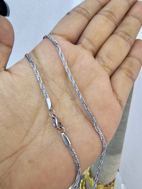 cadena 50 cm tipo trenzado xuping TTM plateado