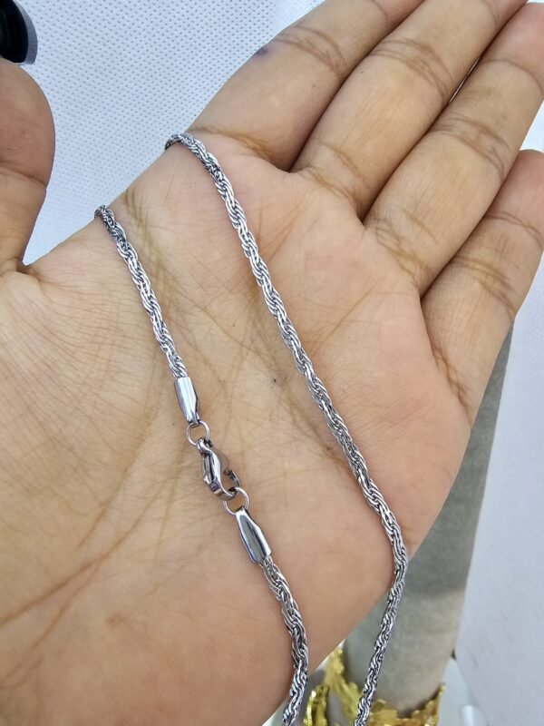 cadena 50 cm tipo trenzado xuping TTM plateado