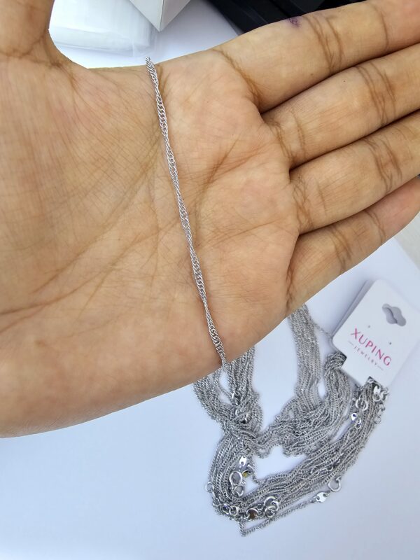 cadena 50cm entorchada xuping jewerly plateado