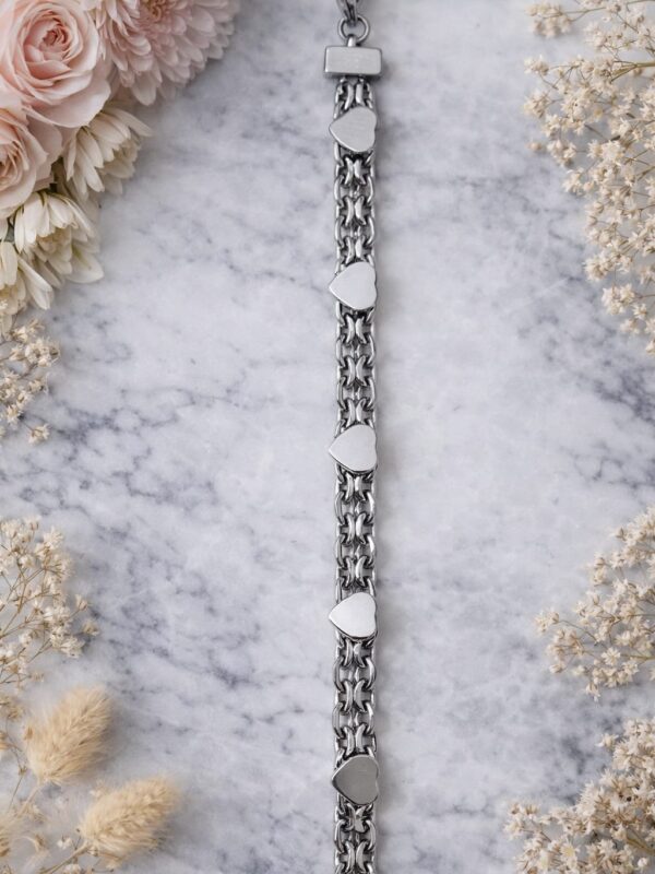 Pulsera corazon xuping TTM plateado acero inoxidable