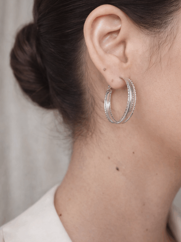 arete 4cm y 3.5cm xuping jewerly rose