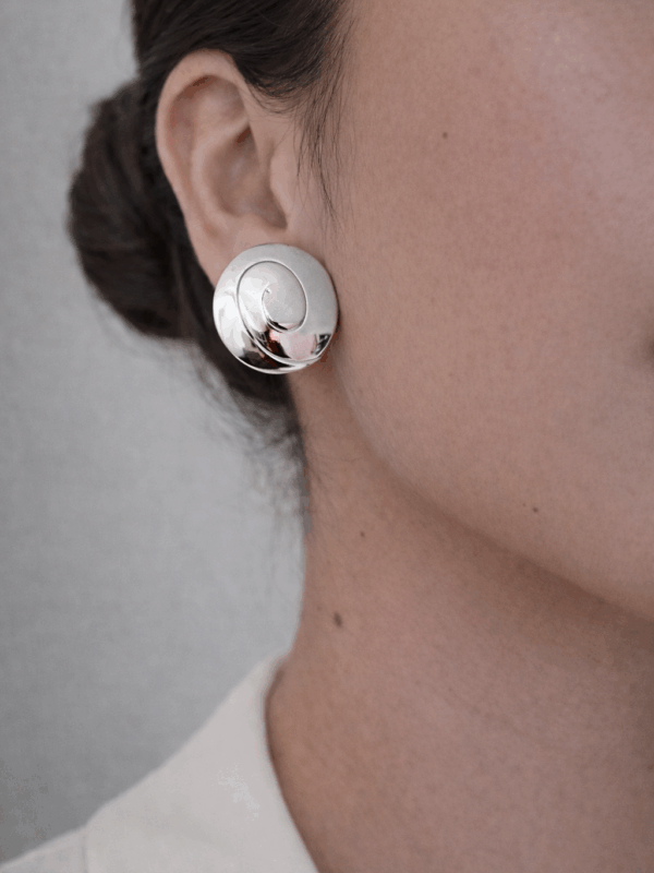 arete 2.5cm espiral xuping TTM plateado