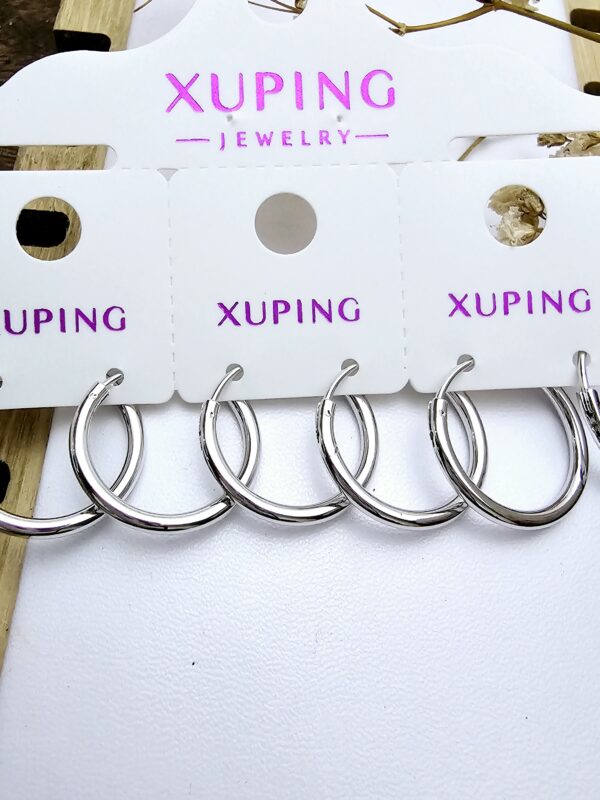 Arete indu 2cm xuping jewerly plateado