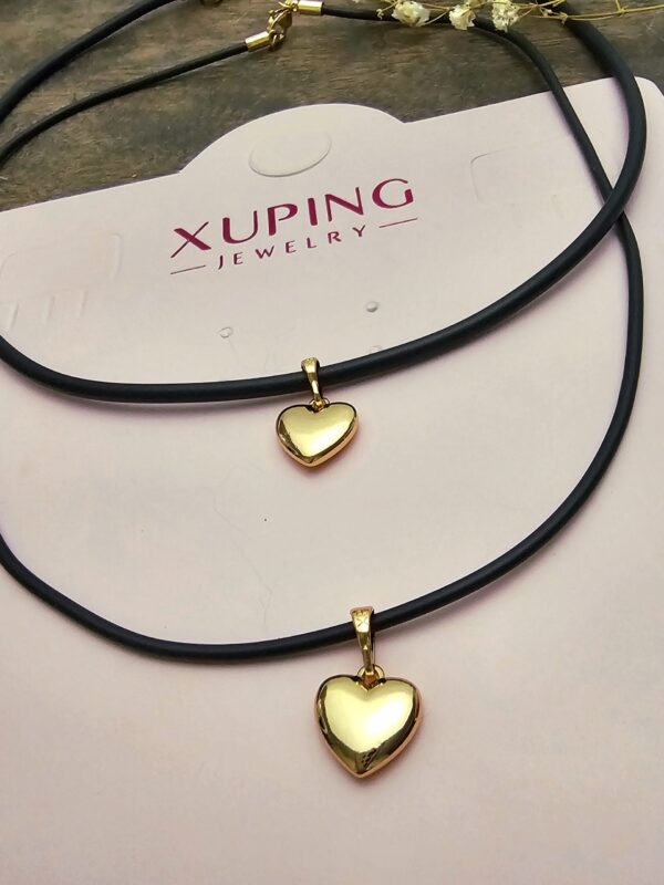 collar corazón, silicon xuping jewerly rose