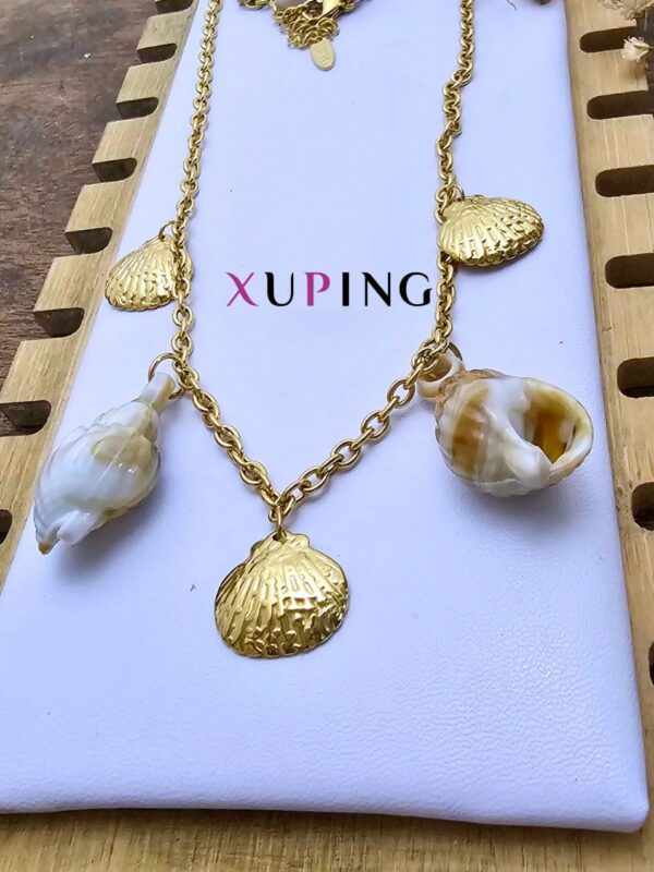Collar marino ttm xuping acero inoxidable dorado