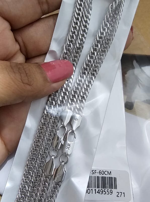 cadena panzer Grosor 5mm, Largo 60cm xuping jewerly plateado