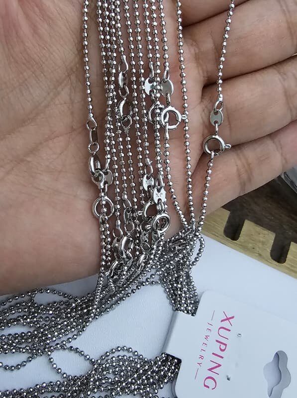 Cadena billa 1mm ,45cm xuping jewerly plateado