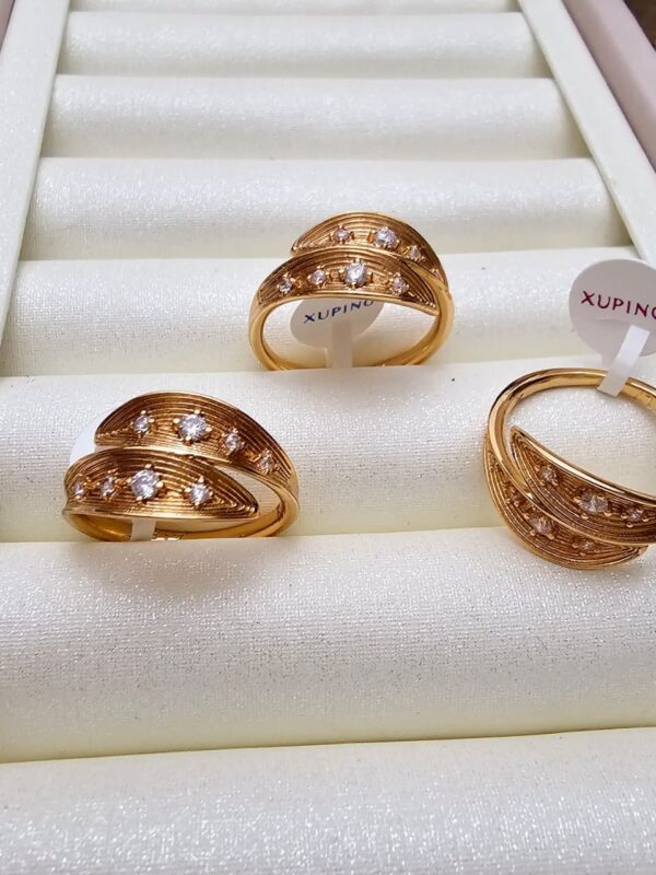 Talla 7,8,9 hojas bambu Anillo xuping jewerly rose