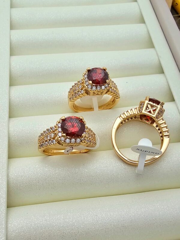 Tallas 7,8 Anillo rojo xuping jewerly rose