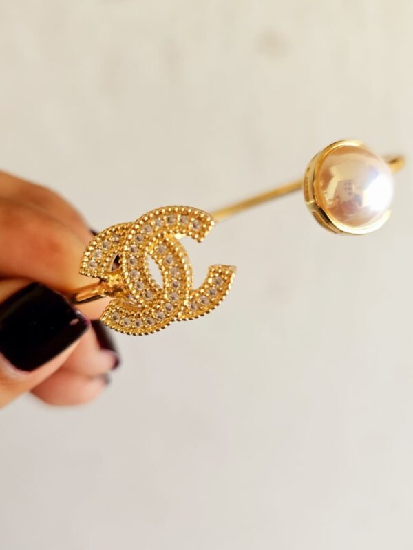 Pulsera réplica doble baño  acero dorado regulable