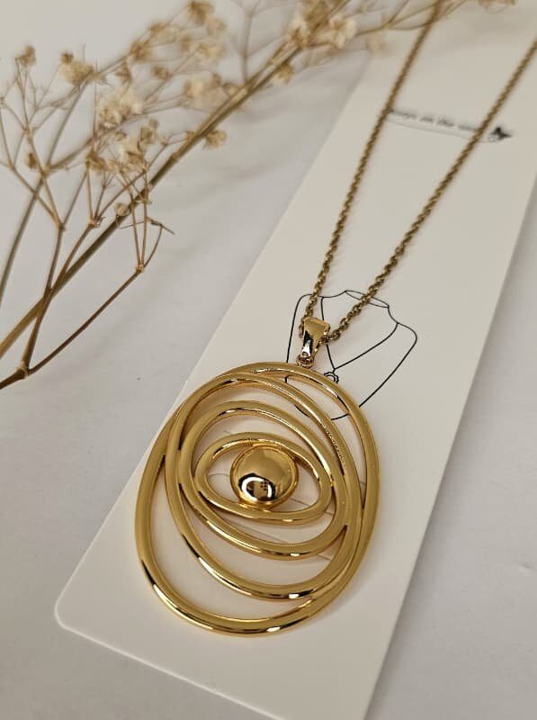 🔥Collar ❤️ acero 316 L dorado ( solo el dije es acero 316 la cadena es comercial )