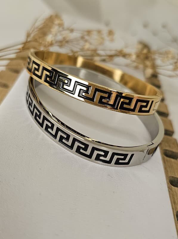 Puñera  Stanley stell ,Dorado y Plateado , pulsera