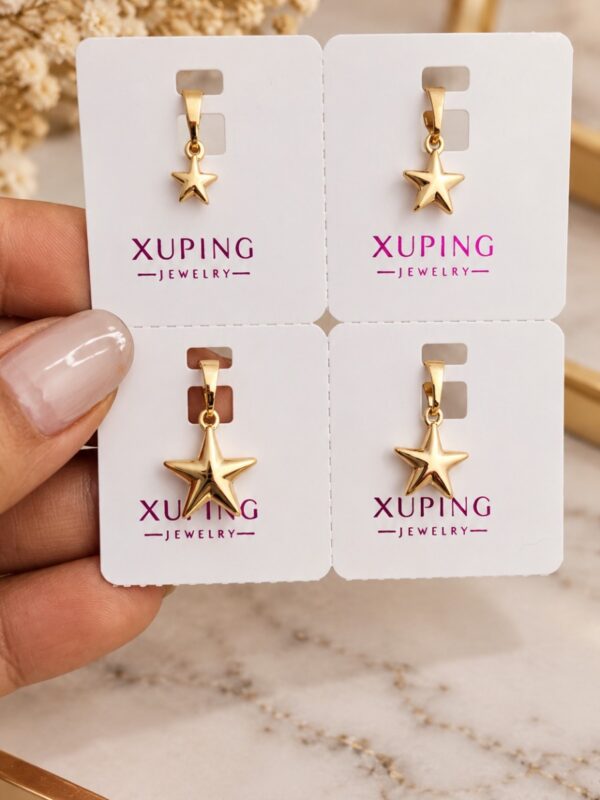 dijes estrella lisas bombita xuping jewerly rose