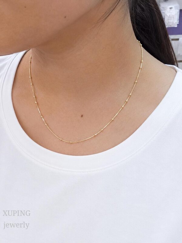 f00edc81-1dcf-441b-97f9-3c7260f5e7e6 cadena cuadrada, billa 3mm, 45 cm xuping jewerly rose