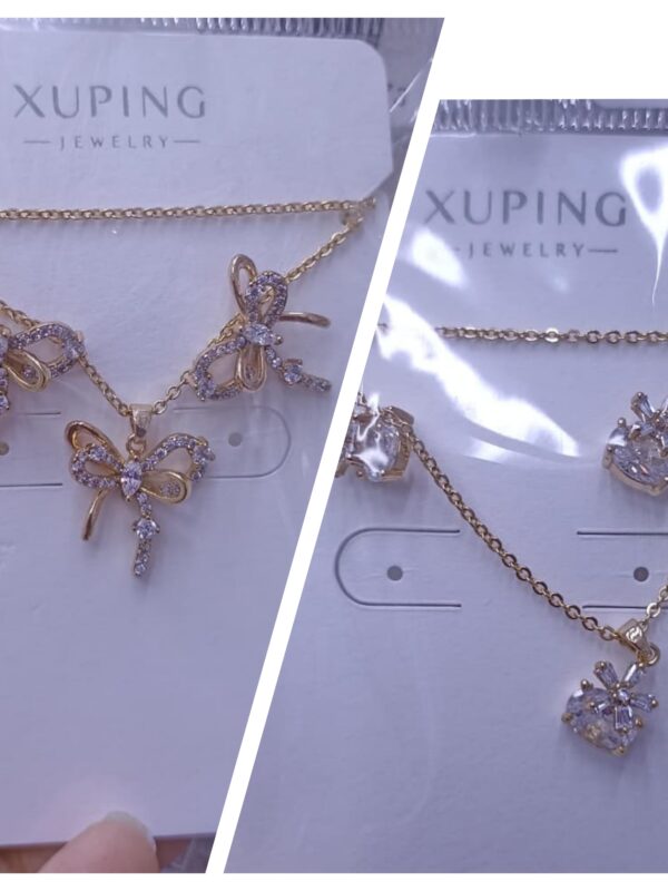 set flores,  lazo listón, xuping jewerly rose