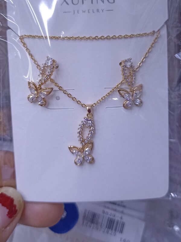 set mariposa xuping jewerly rose