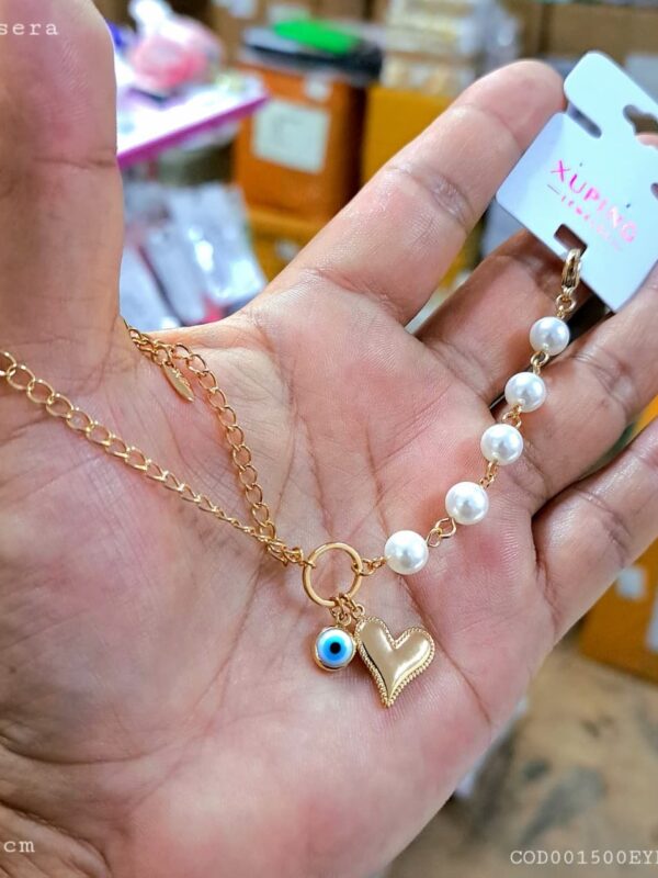 pulsera ojo, perlas  xuping jewerly rose