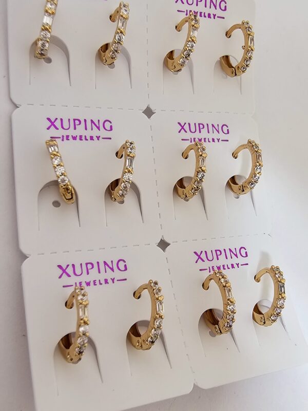 arete con circones xuping jewerly rose