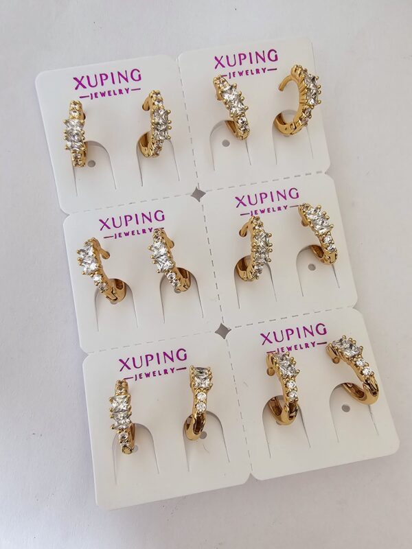 arete con circones xuping jewerly rose