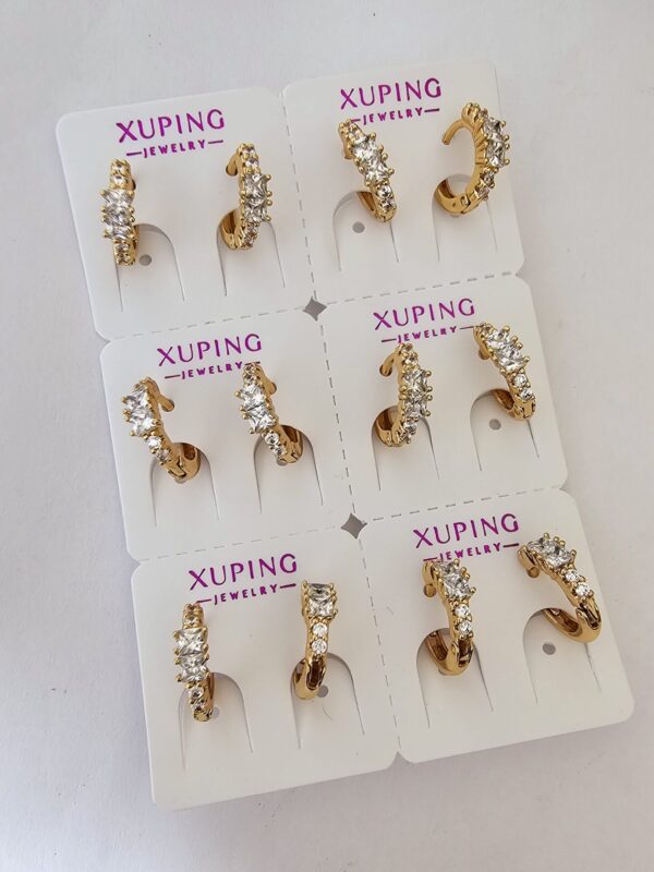 arete con circones xuping jewerly rose