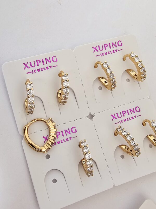 arete con circones xuping jewerly rose