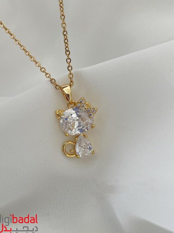 dije gato acero dorado