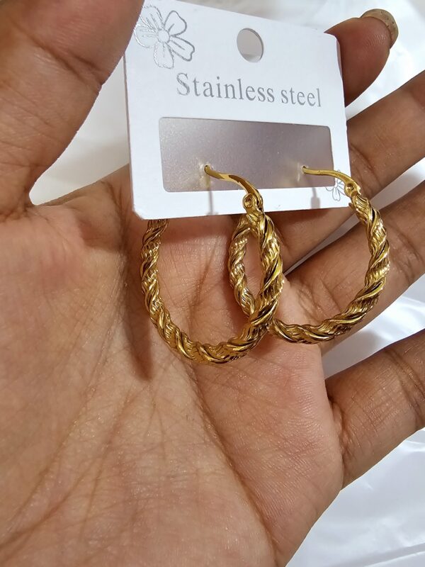 arete entorchado 3cm acero dorado