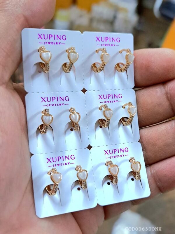 argolla corazon nacarado xuping jewerly rose