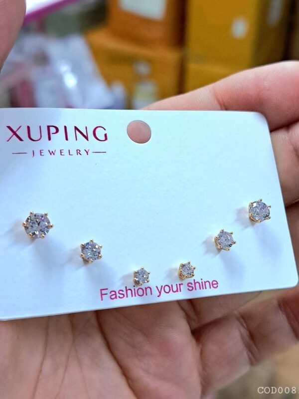 juego aretes xuping jewerly rose