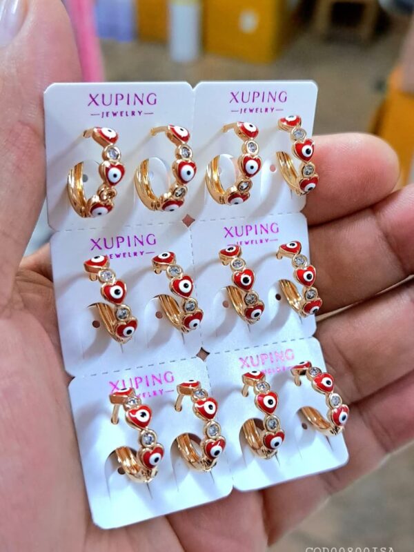 argolla ojo turco rojo xuping jewerly rose