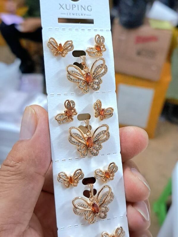 set mariposa xuping jewerly rose